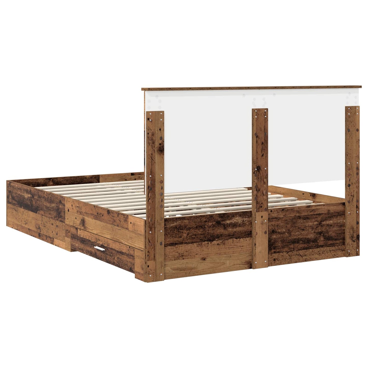 Bed Frame with Headboard Old Wood 140 x 190 cm Engineered Wood