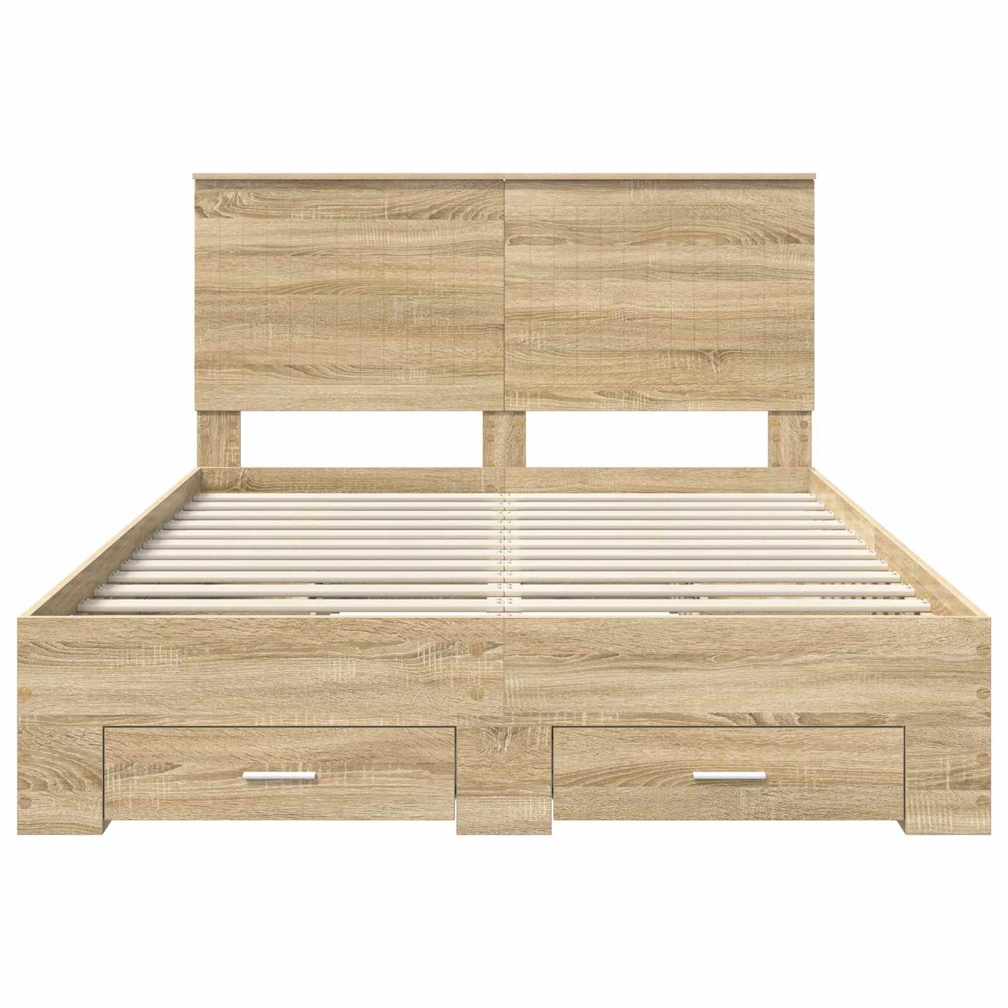 Bed Frame with Drawer Sonoma Oak 135 x 190 cm Engineered Wood
