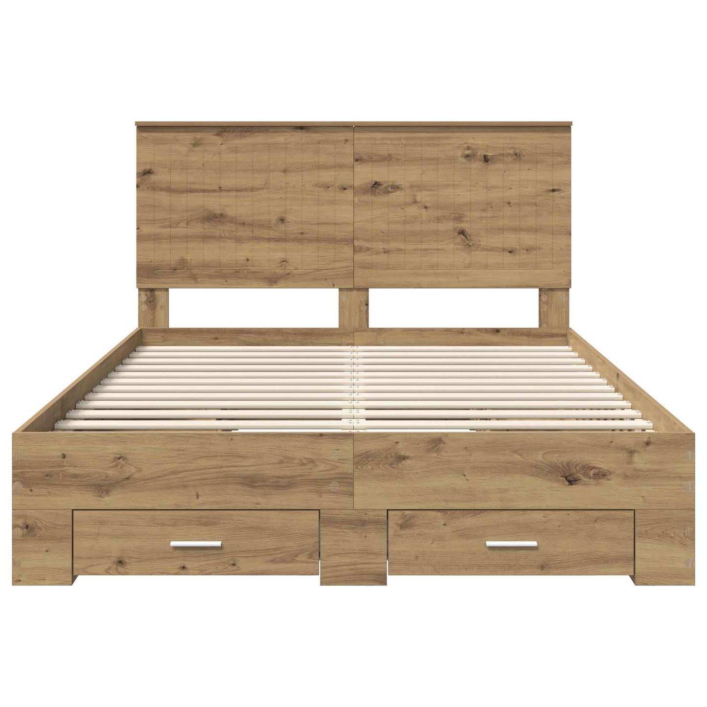 Bed Frame with Drawer Artisan Oak 135 x 190 cm Engineered Wood