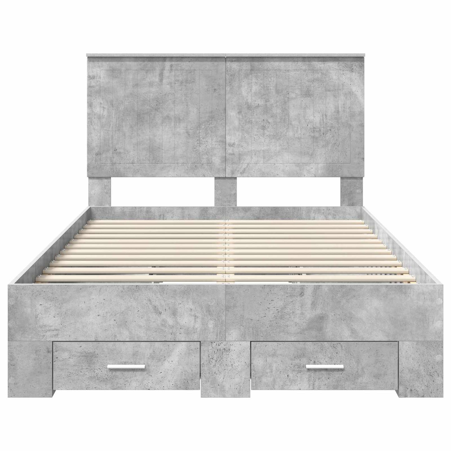 Bed Frame Concrete Grey 120 x 200 cm Engineered Wood