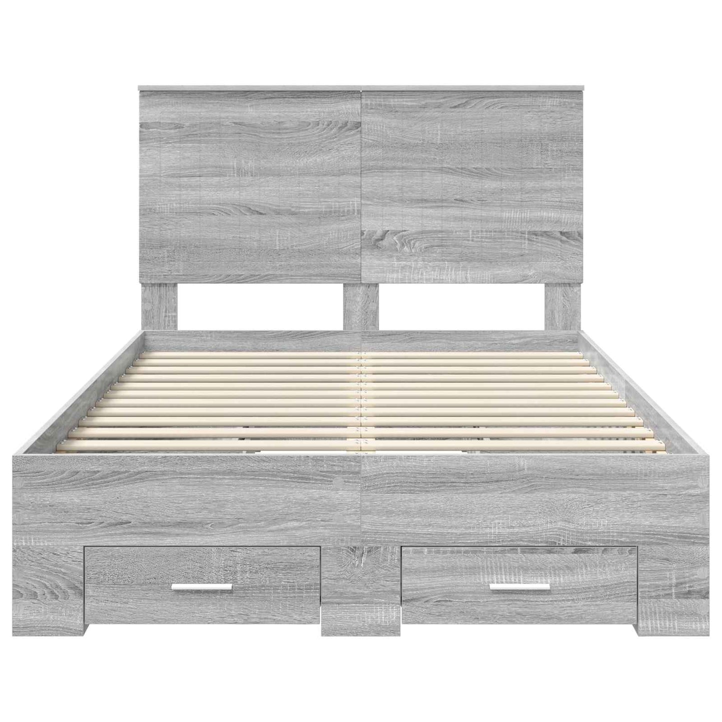 Bed Frame with Drawer Grey Sonoma 120 x 200 cm Engineered Wood