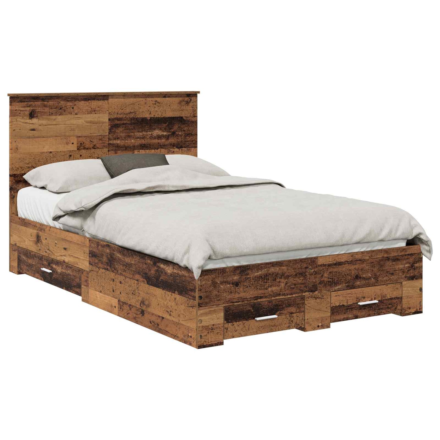 Bed Frame with Headboard Old Wood 120 x 200 cm Engineered Wood