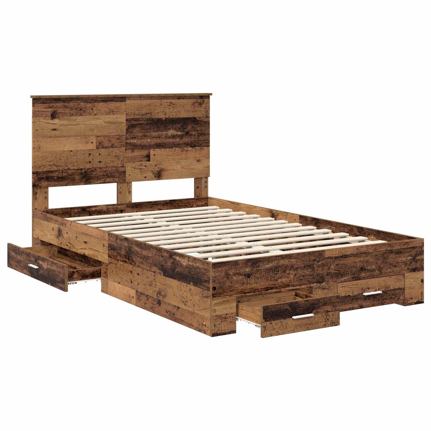 Bed Frame with Headboard Old Wood 120 x 200 cm Engineered Wood