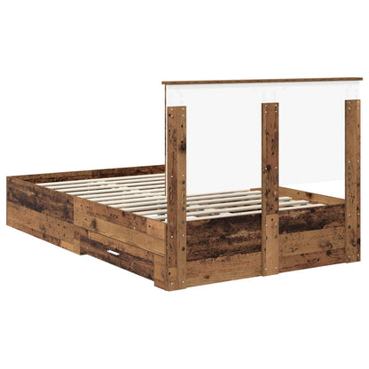 Bed Frame with Headboard Old Wood 120 x 200 cm Engineered Wood