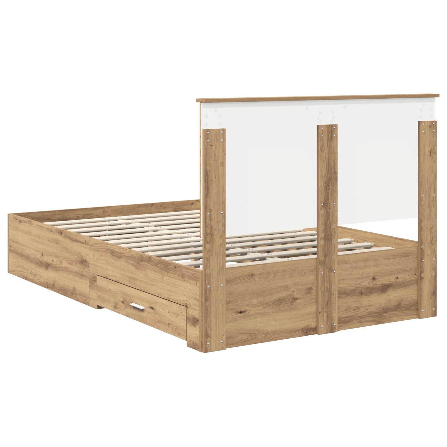 Bed Frame with Drawer Artisan Oak 120 x 200 cm Engineered Wood
