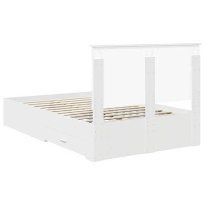 Bed Frame with Headboard White 120 x 190 cm Engineered Wood