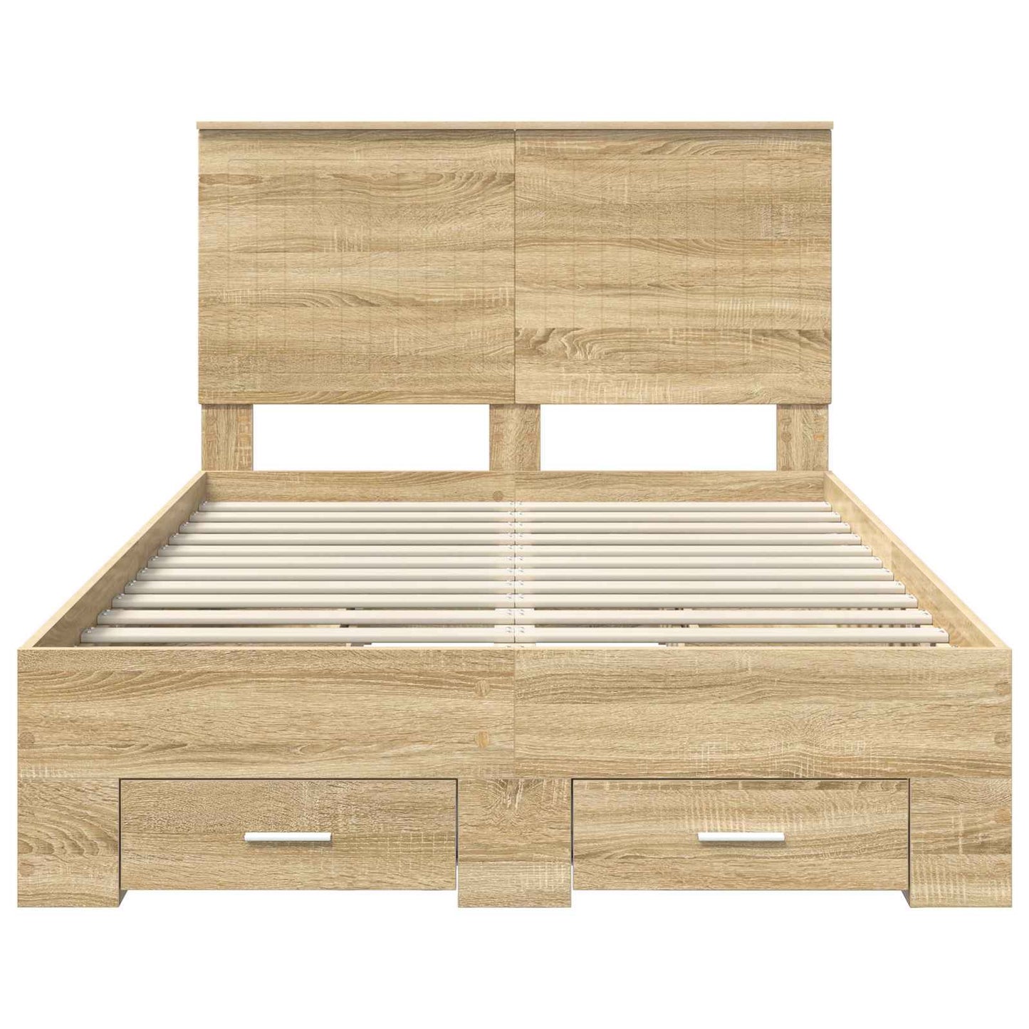 Bed Frame with Drawer Sonoma Oak 120 x 190 cm Engineered Wood