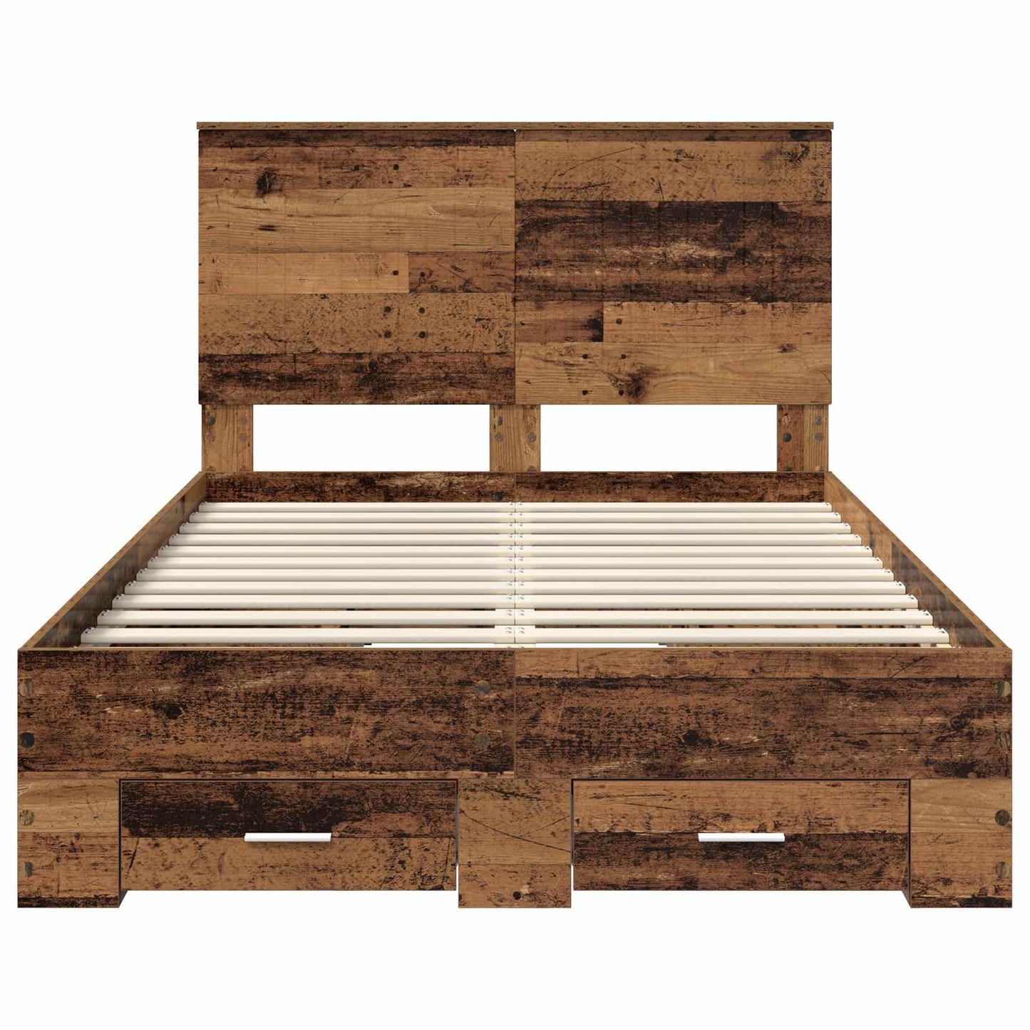 Bed Frame with Headboard Old Wood 120 x 190 cm Engineered Wood