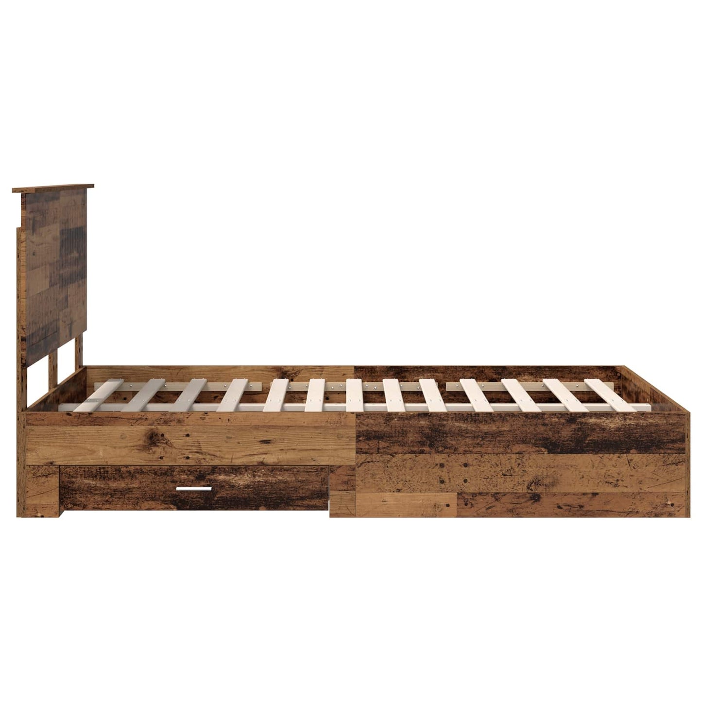 Bed Frame with Headboard Old Wood 120 x 190 cm Engineered Wood