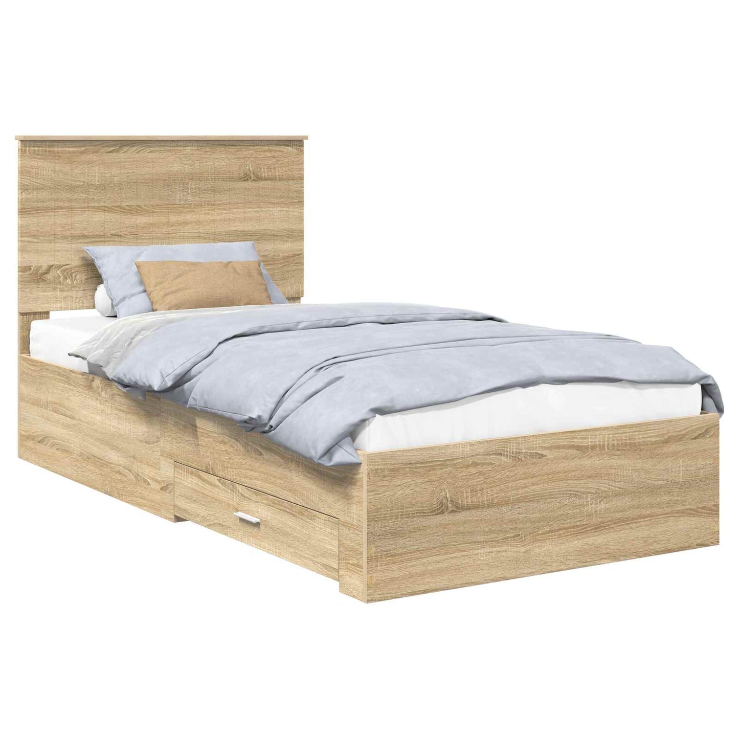 Bed Frame with Drawer Sonoma Oak 100 x 200 cm Engineered Wood