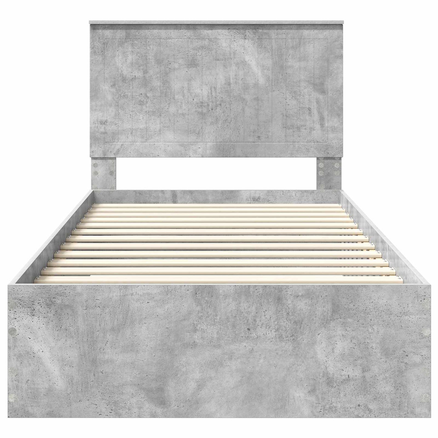 Bed Frame Concrete Grey 100 x 200 cm Engineered Wood
