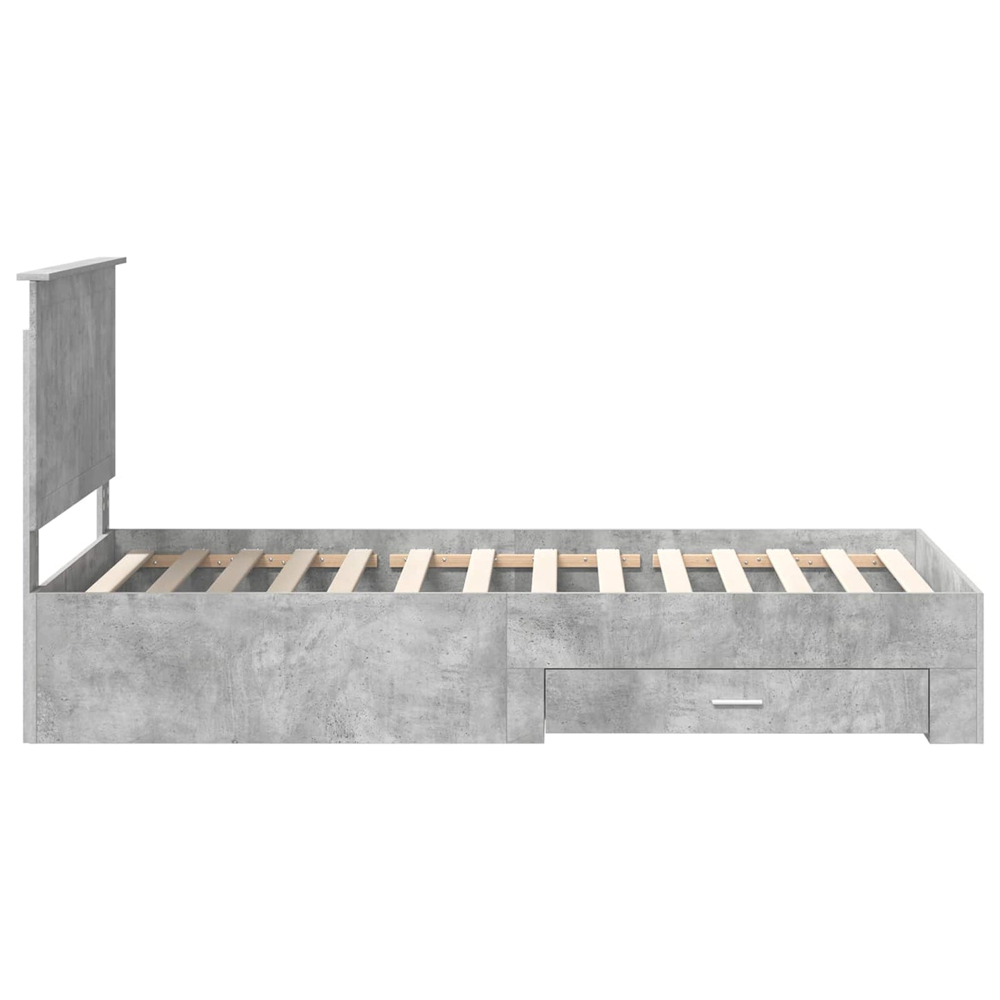 Bed Frame Concrete Grey 100 x 200 cm Engineered Wood