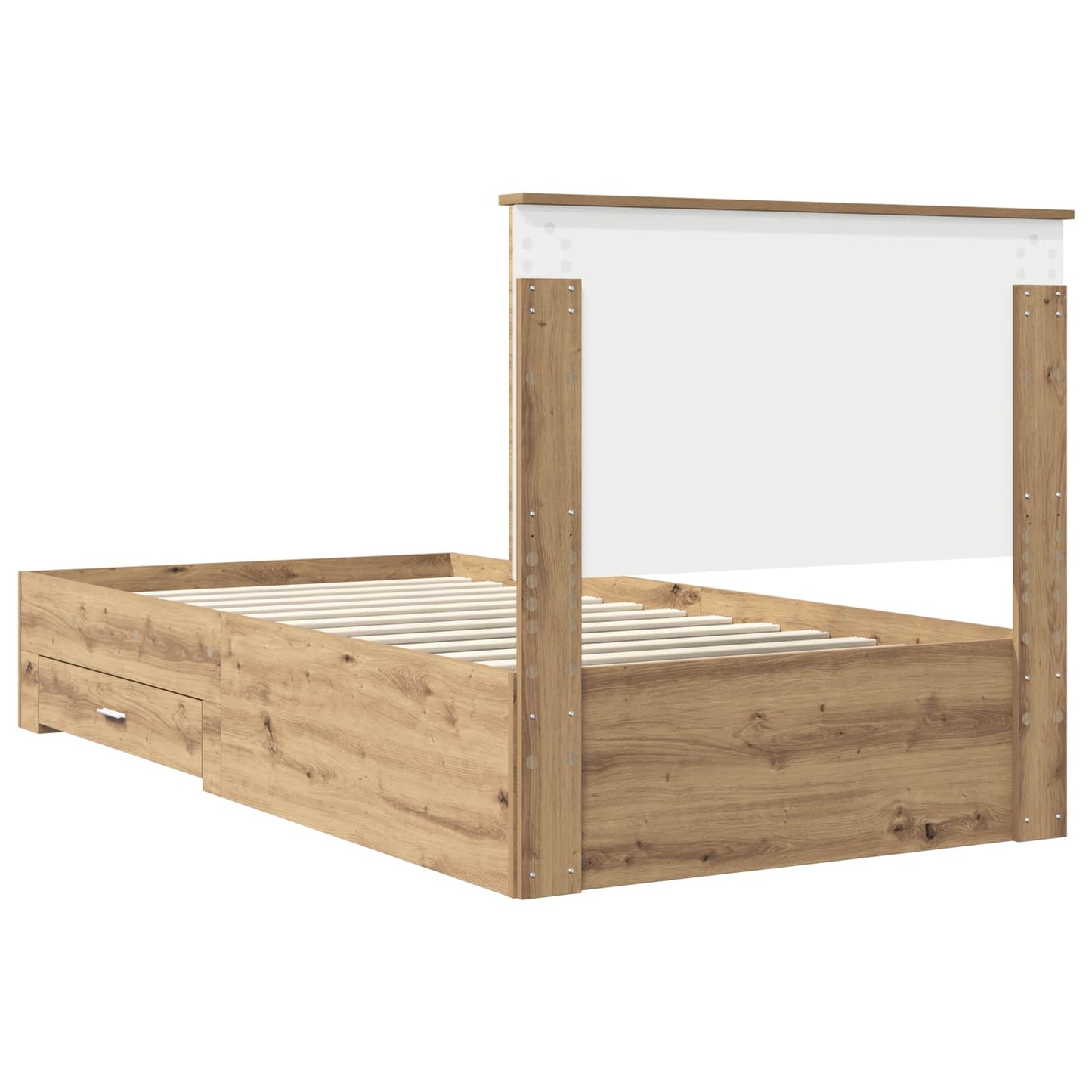 Bed Frame with Drawer Artisan Oak 100 x 200 cm Engineered Wood