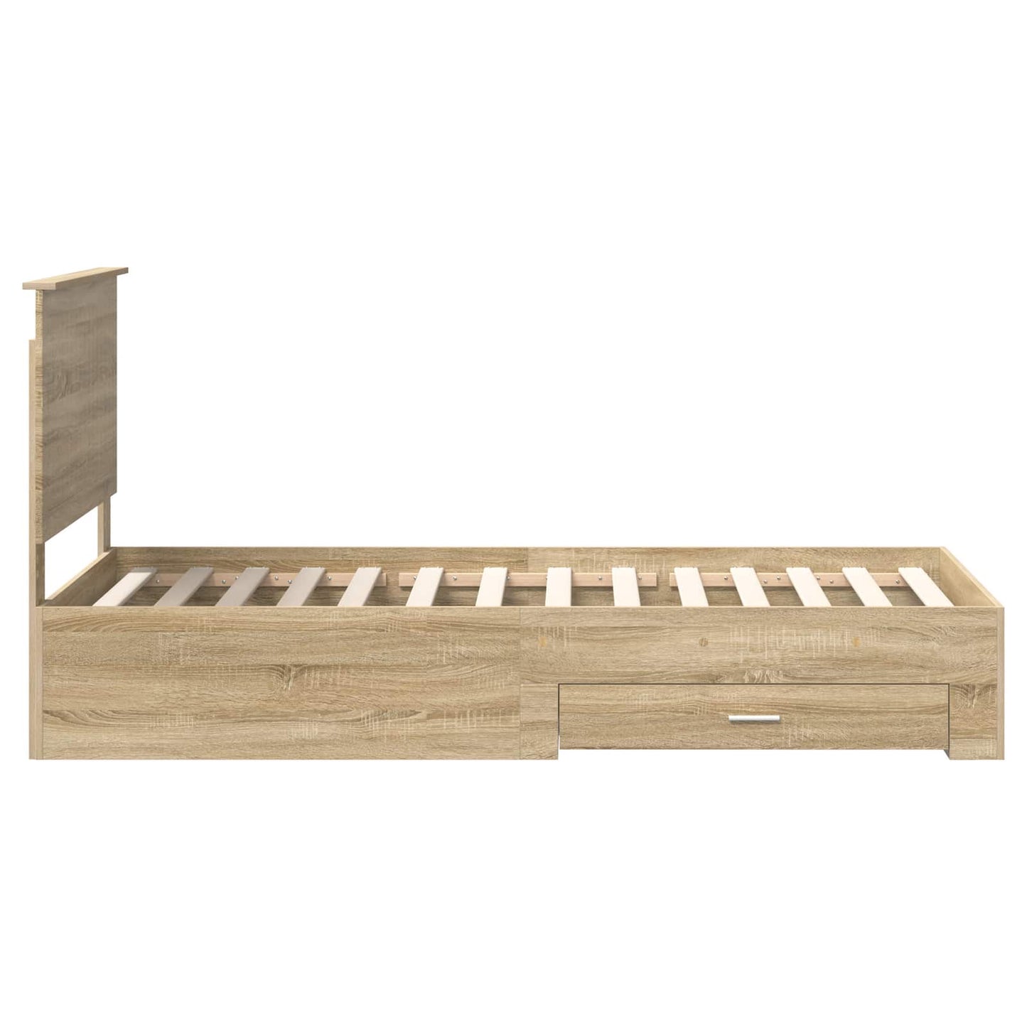 Bed Frame with Headboard Sonoma Oak 90 x 200 cm Engineered Wood