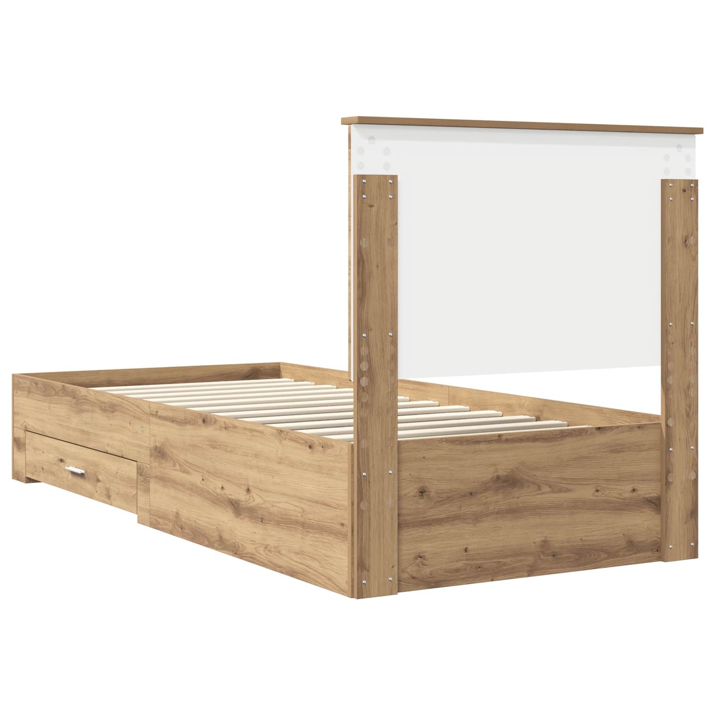 Bed Frame with Drawer Artisan Oak 90 x 200 cm Engineered Wood