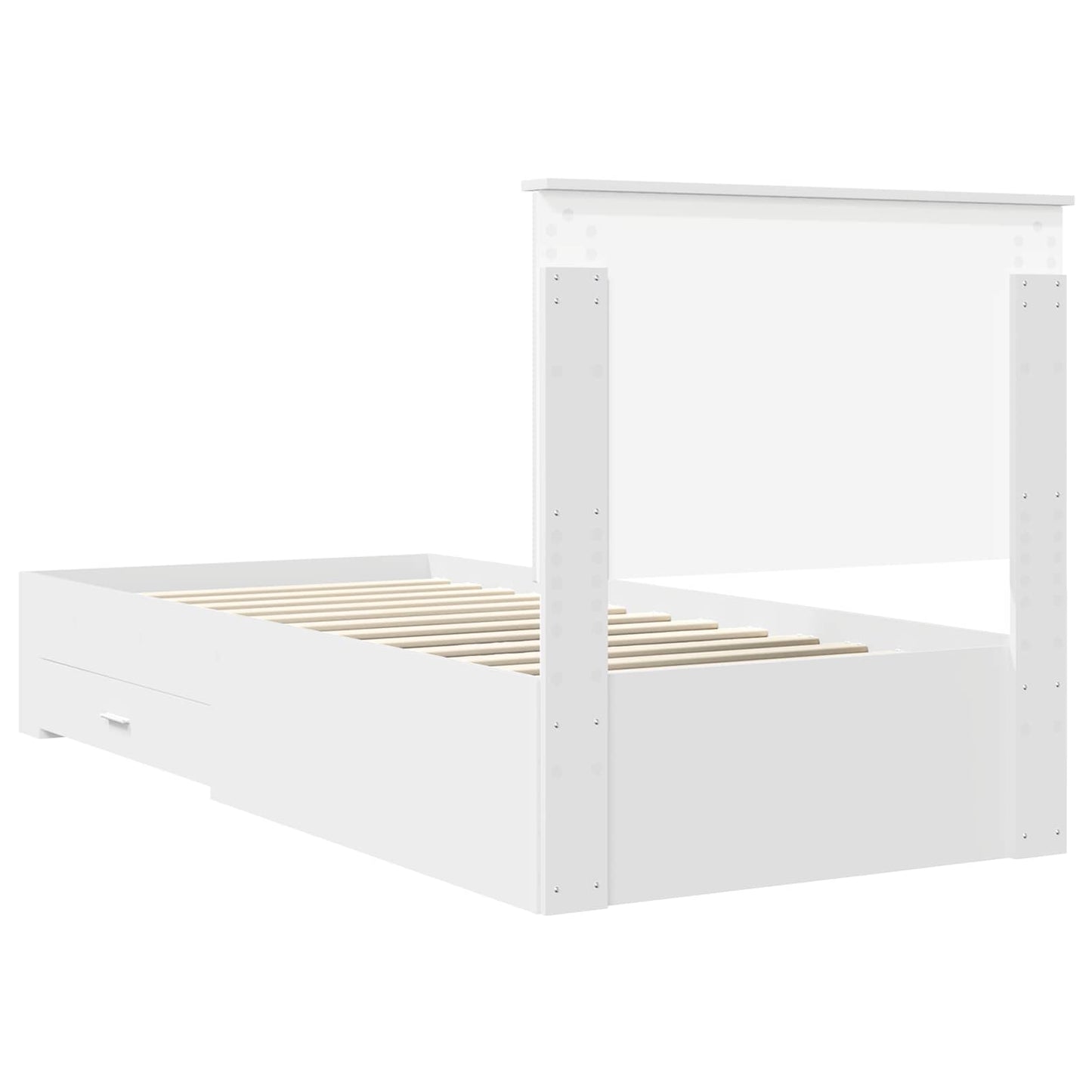 Bed Frame with Headboard White 90 x 190 cm Engineered Wood