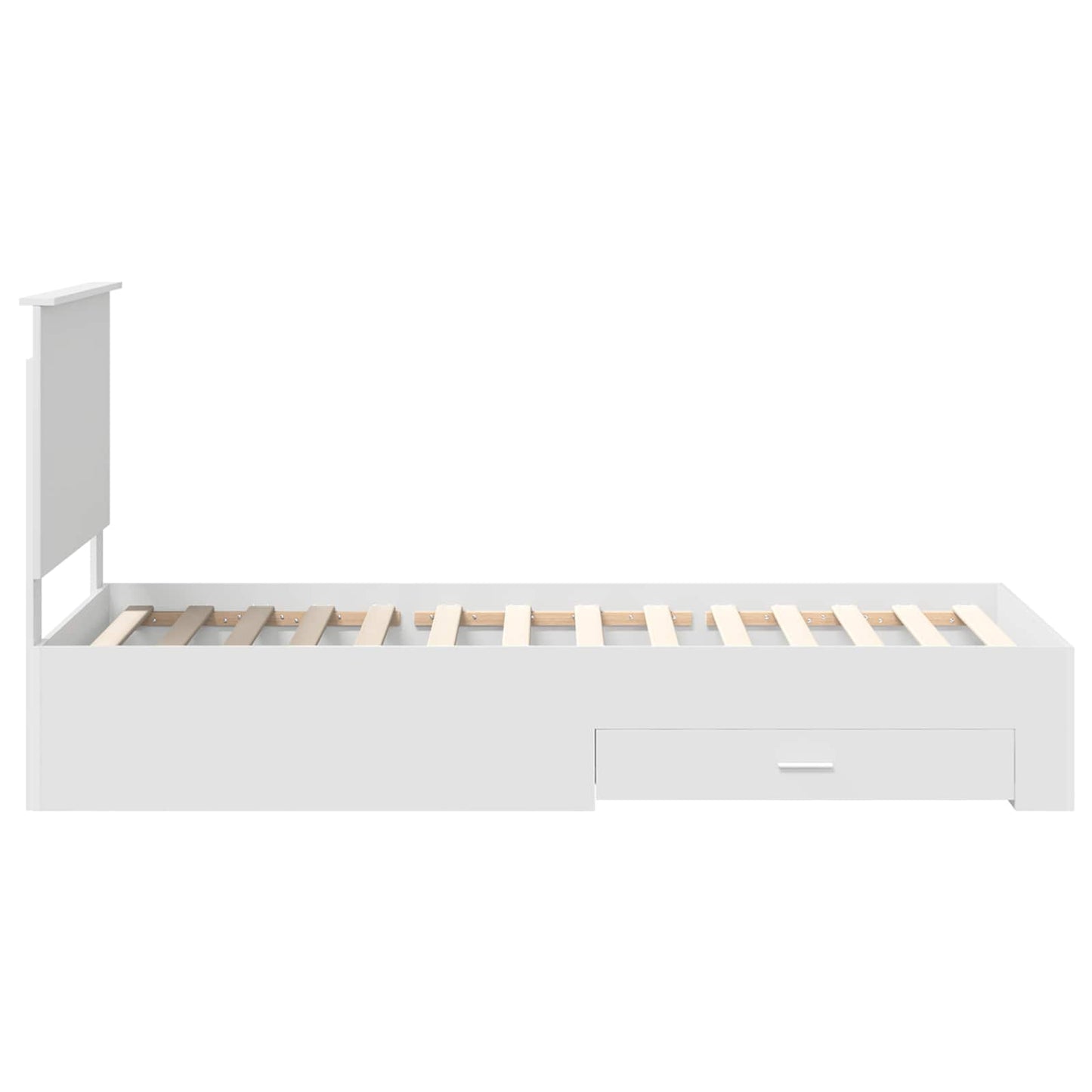Bed Frame with Headboard White 90 x 190 cm Engineered Wood