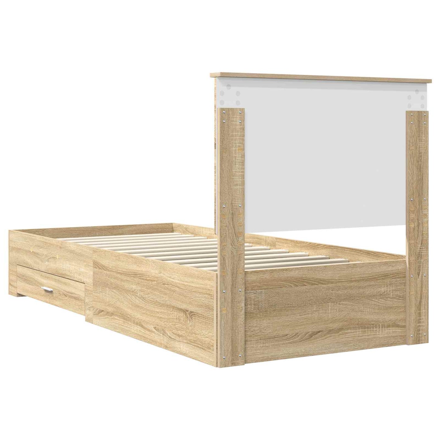 Bed Frame with Headboard Sonoma Oak 90 x 190 cm Engineered Wood