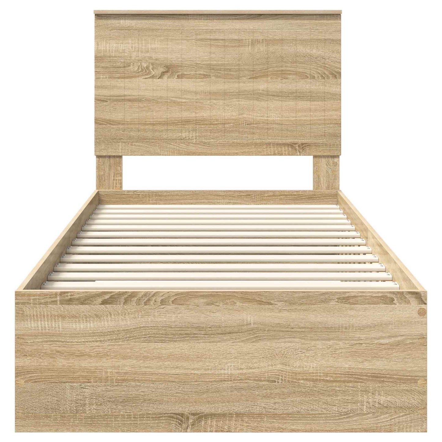Bed Frame with Headboard Sonoma Oak 90 x 190 cm Engineered Wood