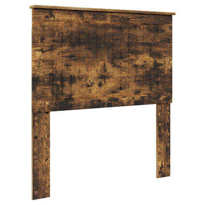 Bed Frame with Headboard Smoked Oak 90 x 190 cm Engineered Wood