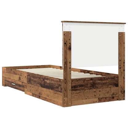 Bed Frame with Headboard Old Wood 90 x 190 cm Engineered Wood