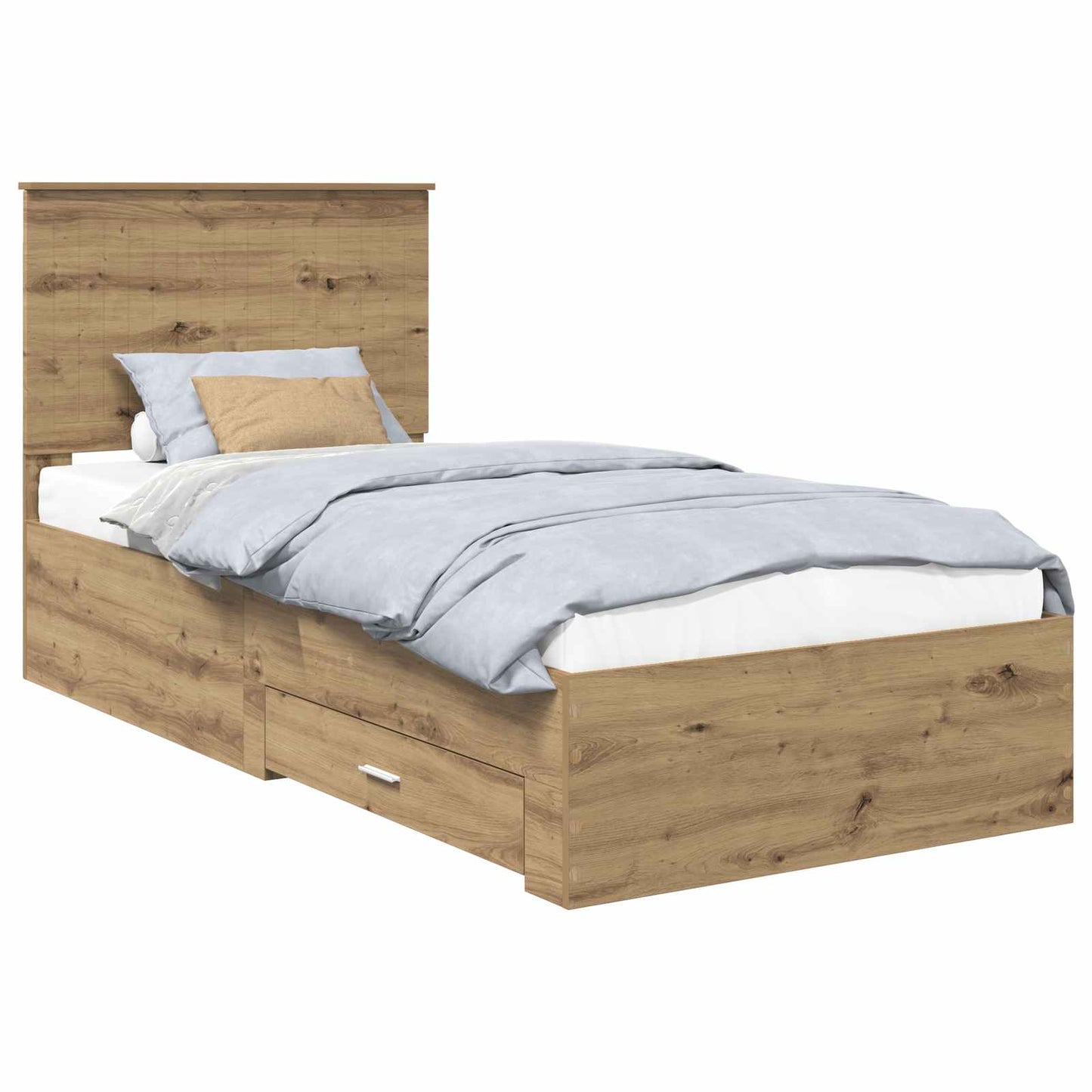 Bed Frame with Drawer Artisan Oak 90 x 190 cm Engineered Wood