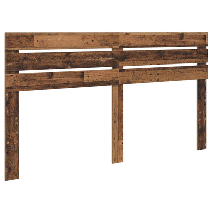 Bed Frame with Headboard Old Wood 200 x 200 cm Solid Pine Wood