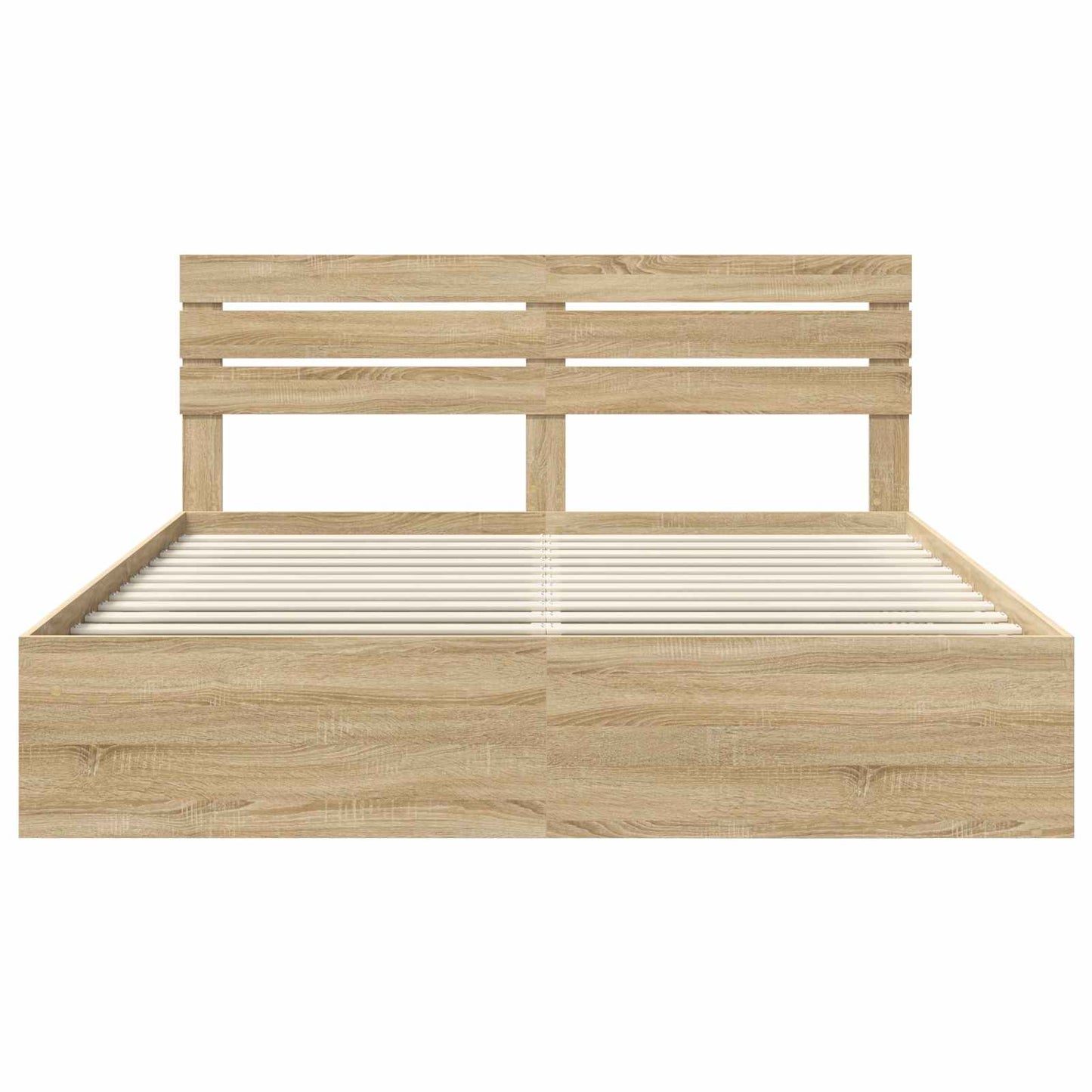 Bed Frame with Headboard Sonoma 180 x 200 cm Solid Pine Wood