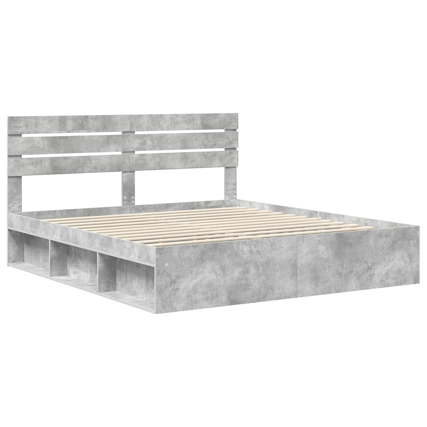 Bed Frame with Headboard Concerte 180 x 200 cm Solid Pine Wood