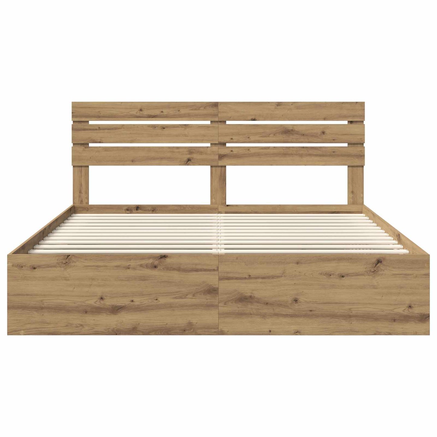 Bed Frame Artisian Oak 180 x 200 cm Solid Pine Wood