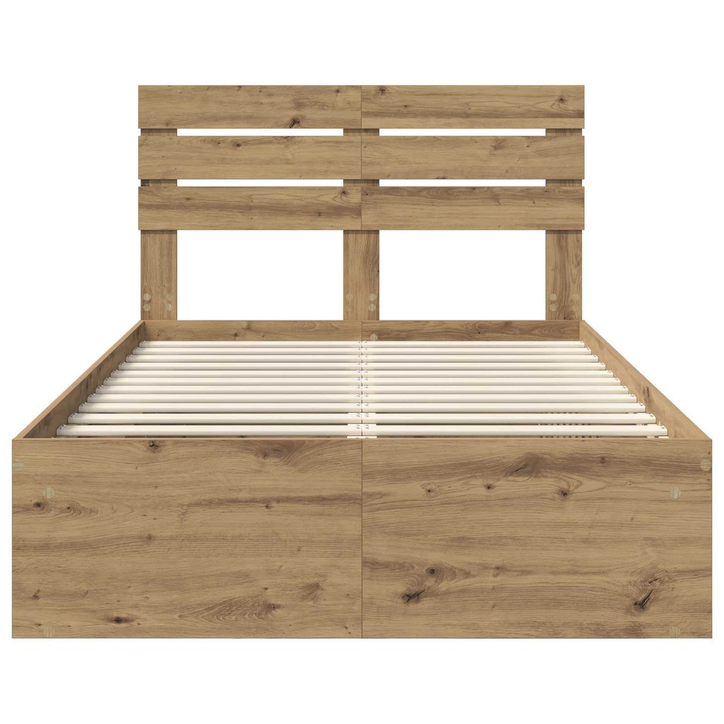 Bed Frame Artisian Oak 120 x 200 cm Solid Pine Wood
