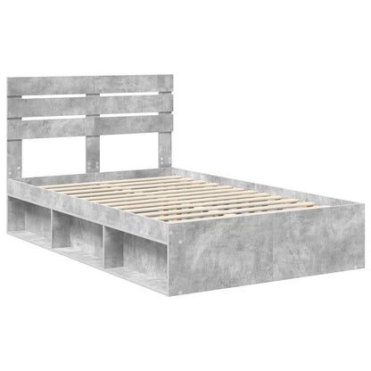 Bed Frame with Headboard Concerte 120 x 190 cm Solid Pine Wood