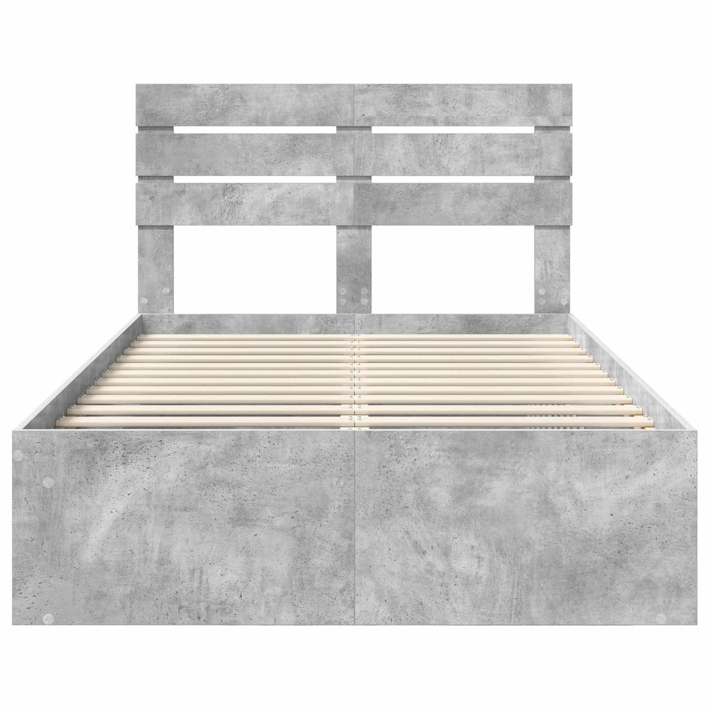 Bed Frame with Headboard Concerte 120 x 190 cm Solid Pine Wood