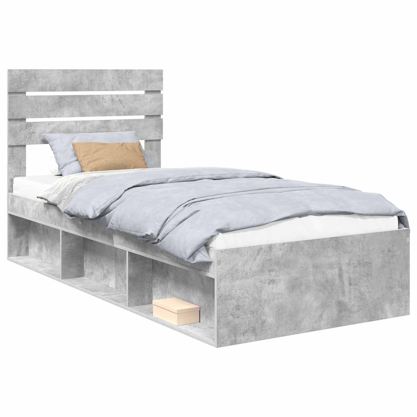 Bed Frame Concerte Grey 90 x 190 cm Solid Pine Wood