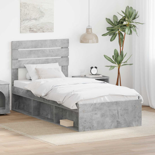 Bed Frame Concerte Grey 75 x 190 cm Solid Pine Wood