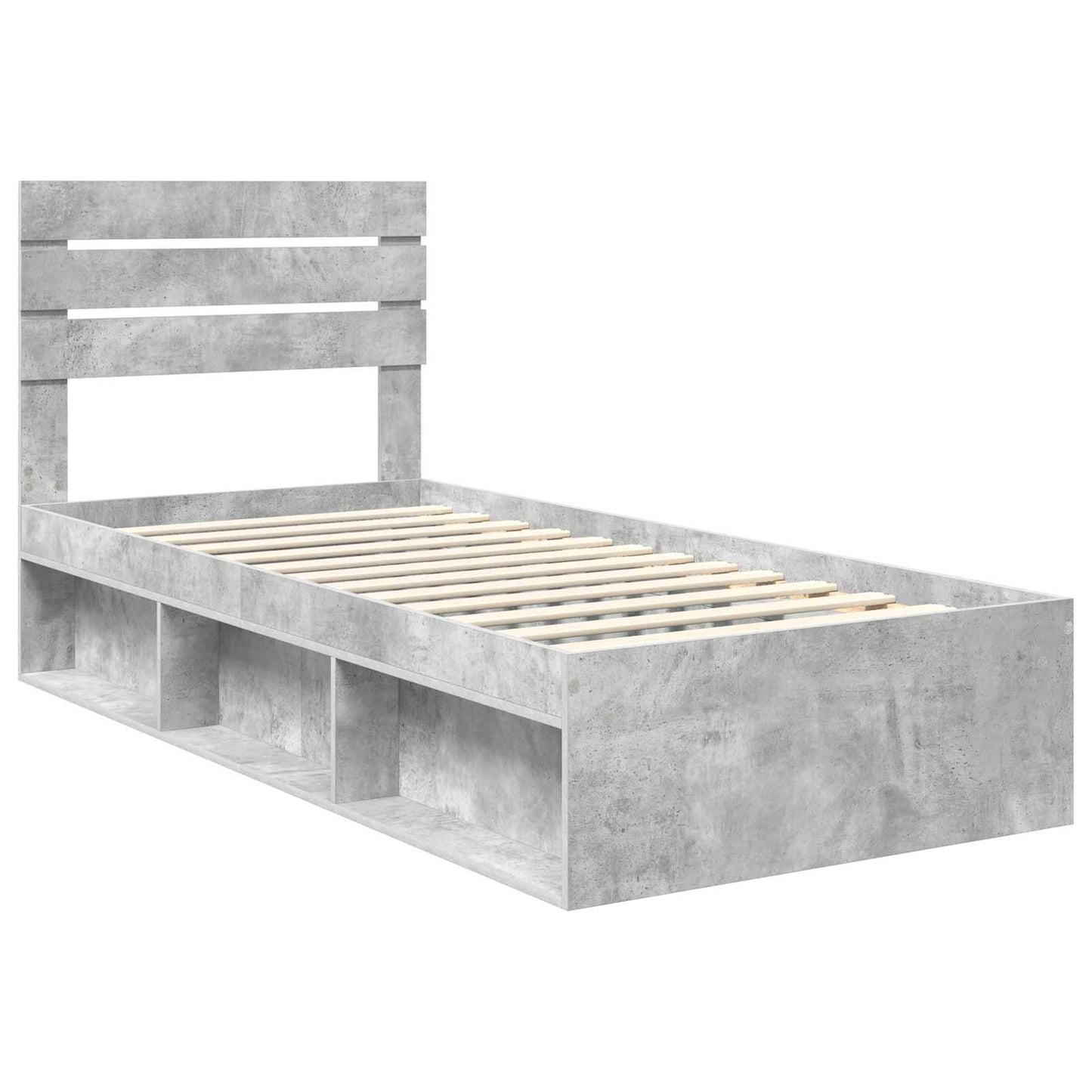 Bed Frame Concerte Grey 75 x 190 cm Solid Pine Wood