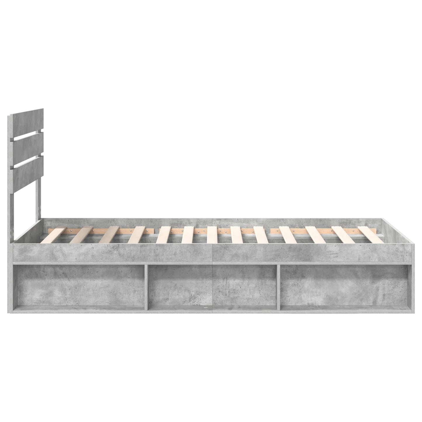 Bed Frame Concerte Grey 75 x 190 cm Solid Pine Wood