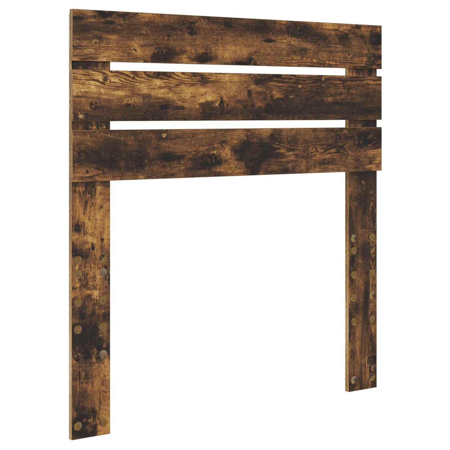 Bed Frame with Headboard Smoked Oak 75 x 190 cm Solid Pine Wood