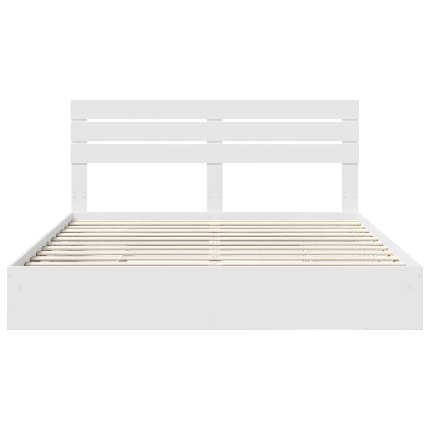 Storage Bed with Headboard White 180 x 200 cm Engineered Wood