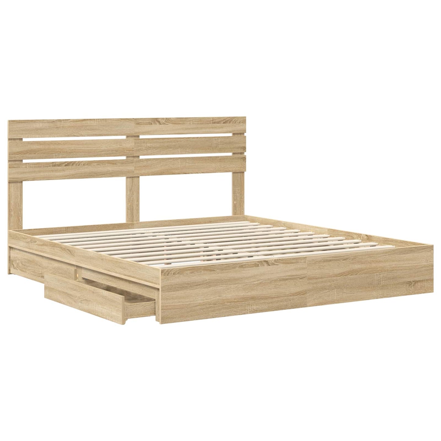 Storage Bed with Drawer Sonoma Oak 180 x 200 cm Engineered Wood