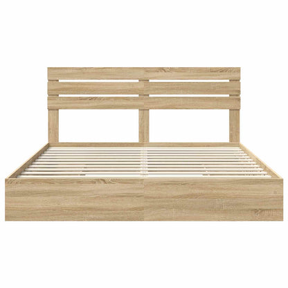 Storage Bed with Drawer Sonoma Oak 180 x 200 cm Engineered Wood