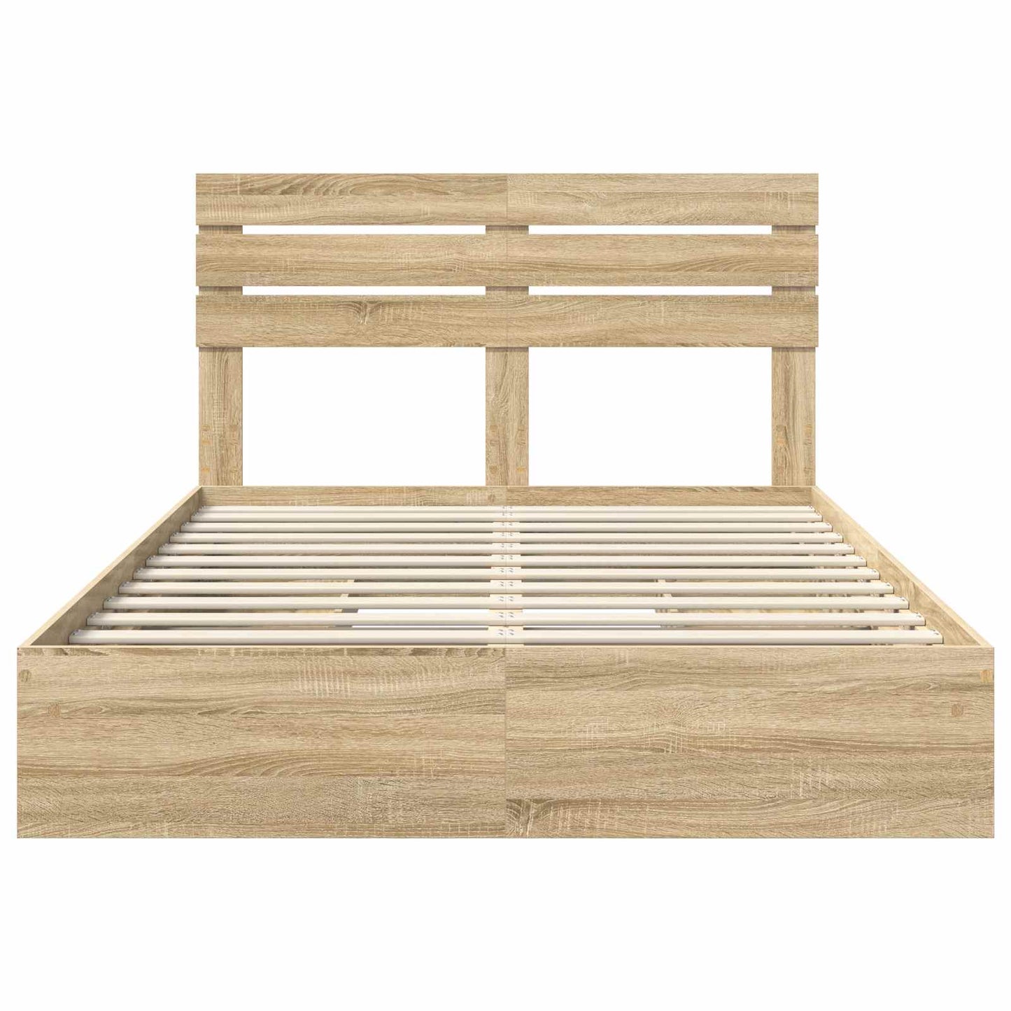 Storage Bed with Drawer Sonoma Oak 140 x 190 cm Engineered Wood