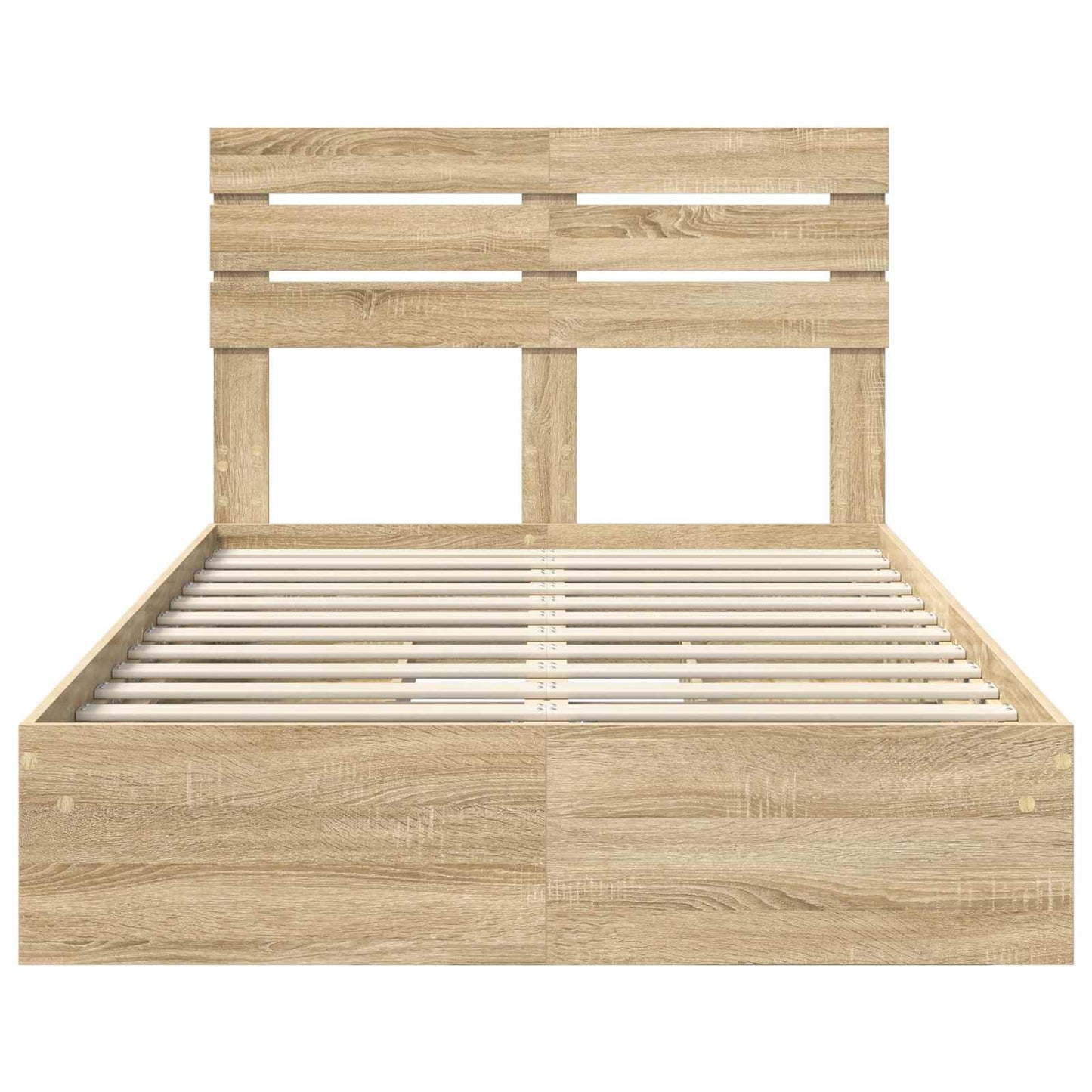 Storage Bed with Drawer Sonoma Oak 135 x 190 cm Engineered Wood