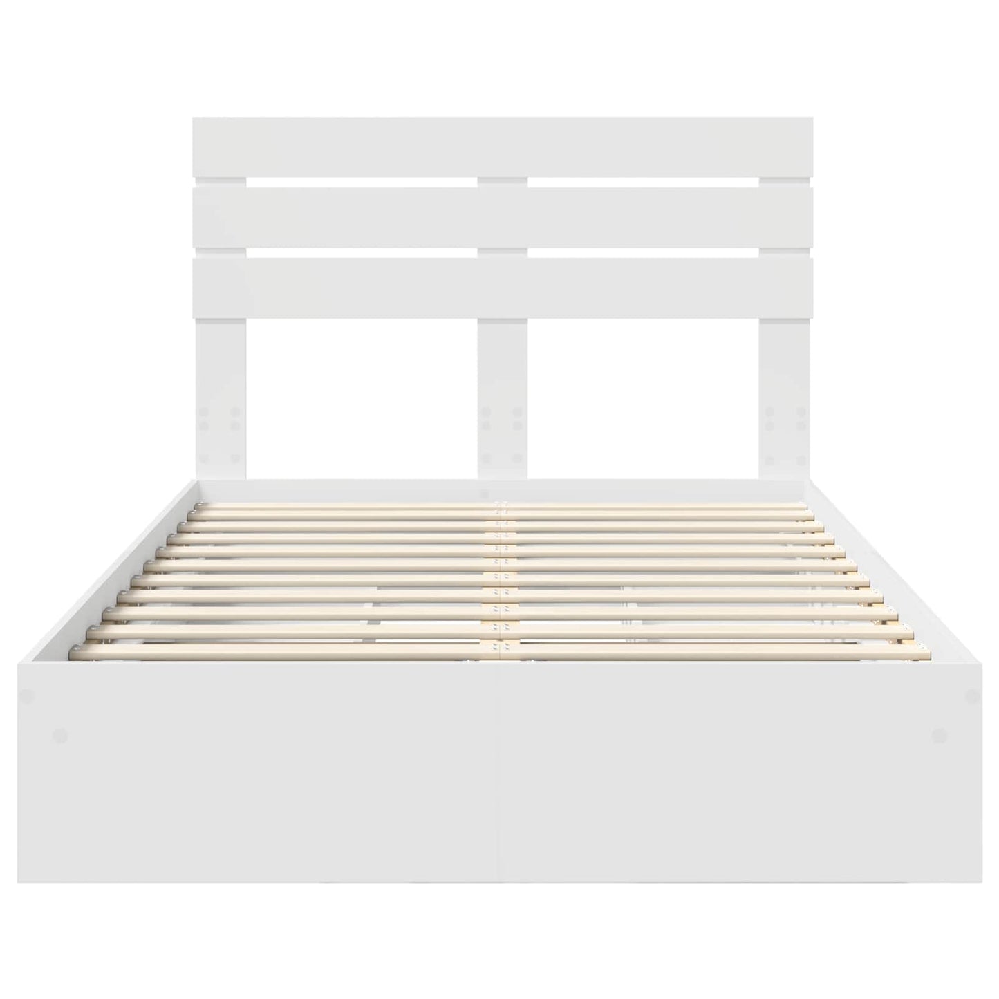 Storage Bed with Headboard White 120 x 200 cm Engineered Wood