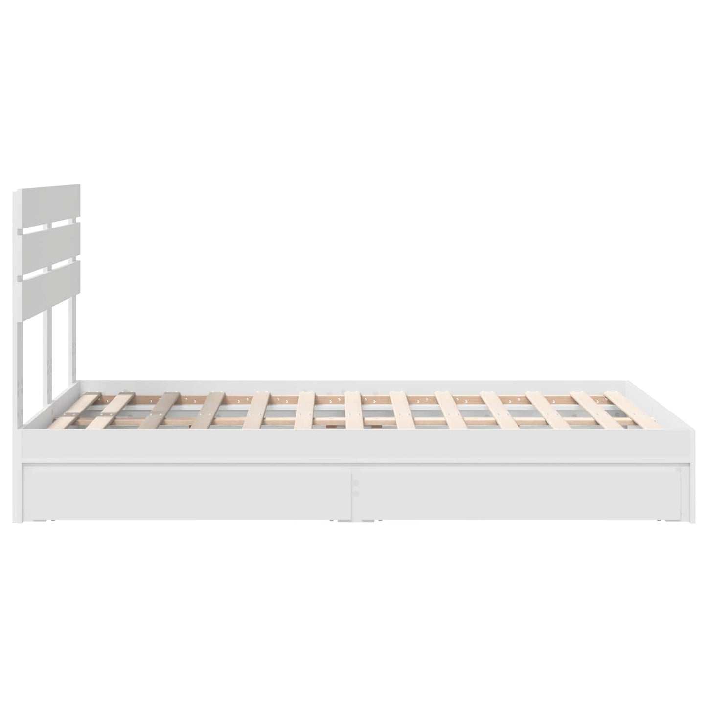Storage Bed with Headboard White 120 x 200 cm Engineered Wood