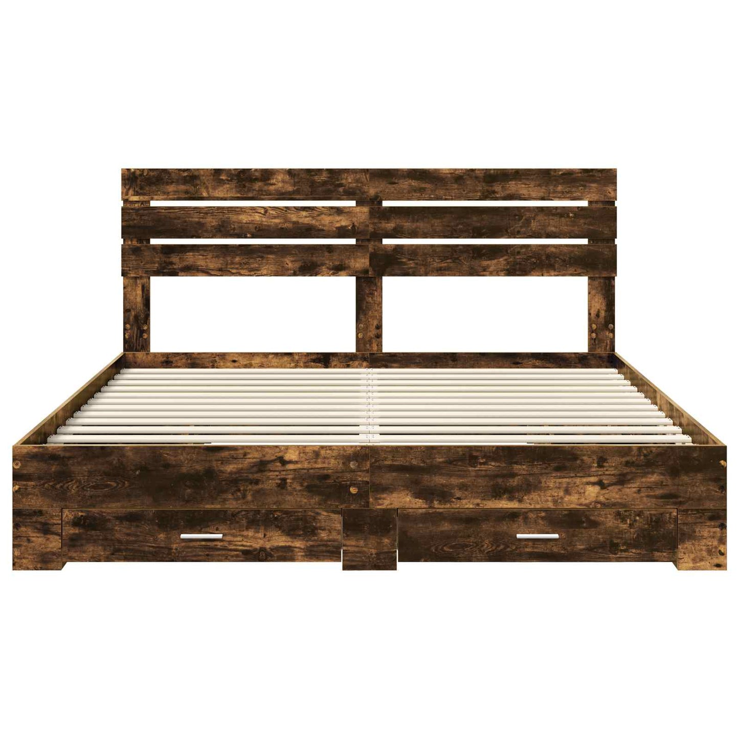 Bed Frame with Drawer with Headboard Manual Engineered Wood