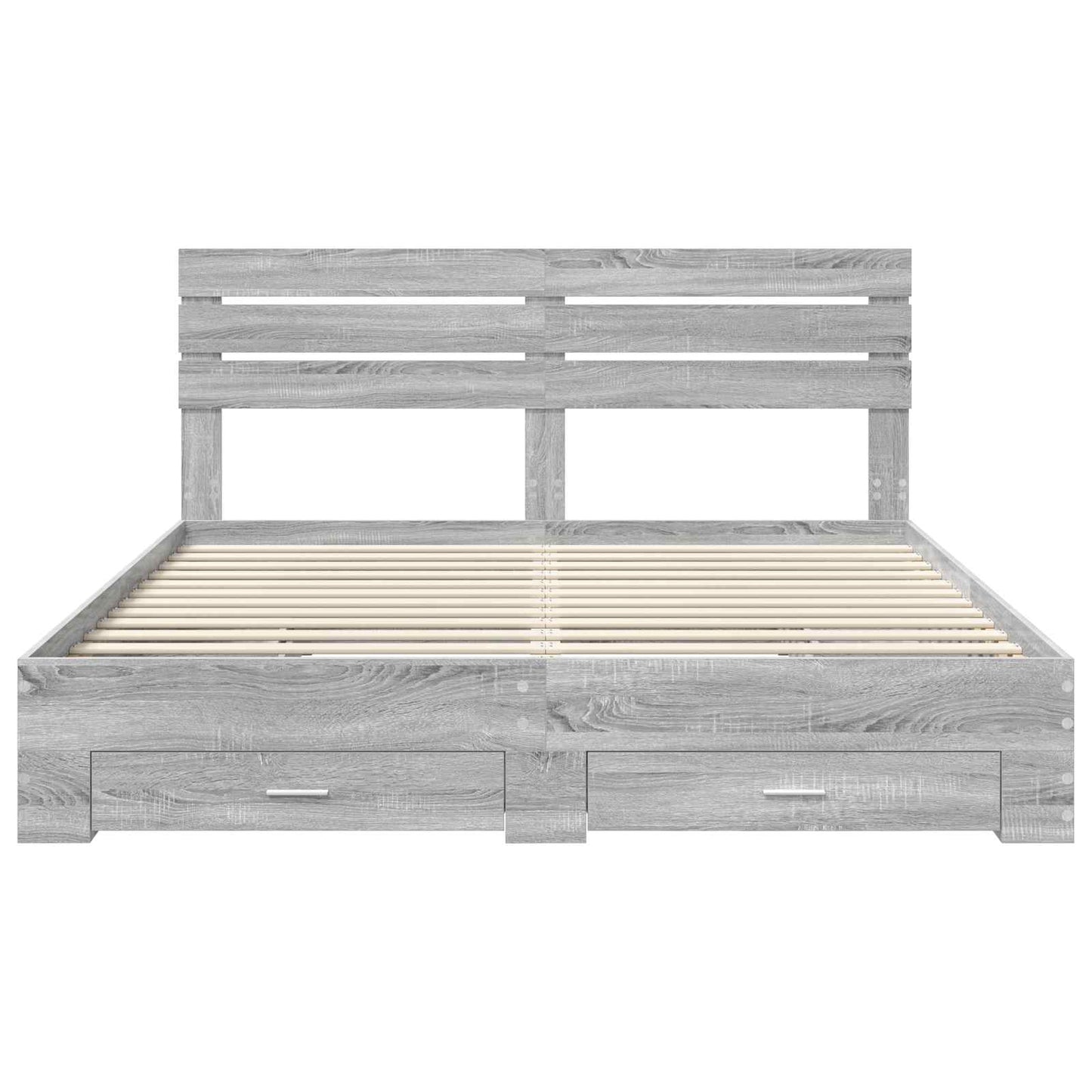 Bed Frame with Drawer with Headboard Manual Engineered Wood