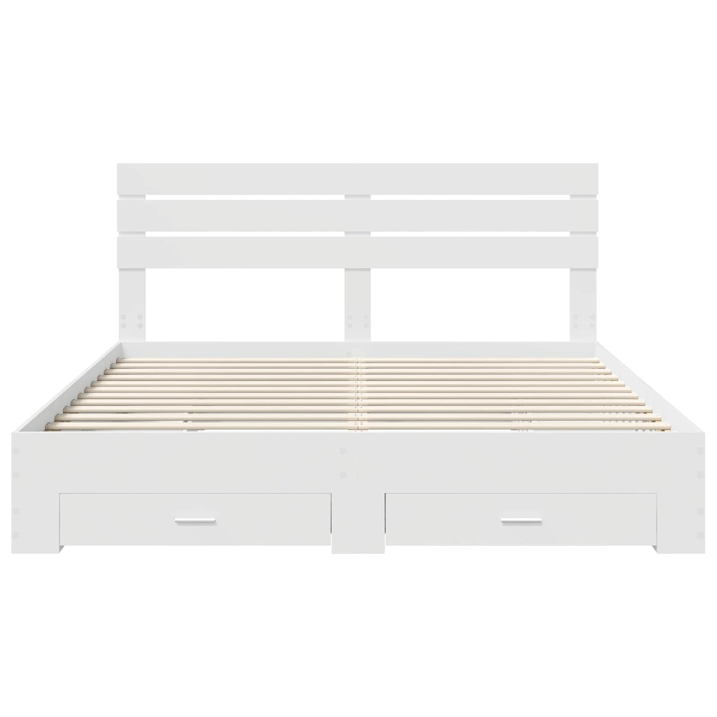 Bed Frame with Drawer with Headboard Manual Engineered Wood