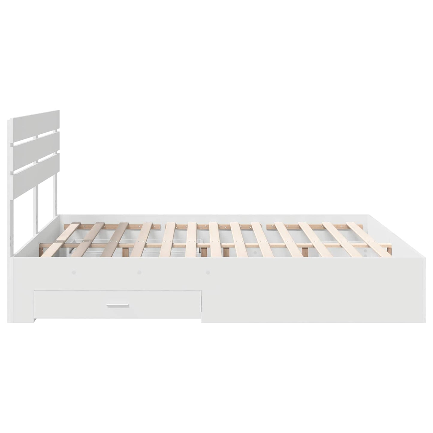 Bed Frame with Drawer with Headboard Manual Engineered Wood