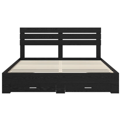 Bed Frame with Drawer with Headboard Manual Engineered Wood